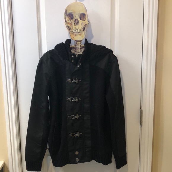 X-RAY Men’s S Black Hooded Sweater Jacket - Picture 1 of 3